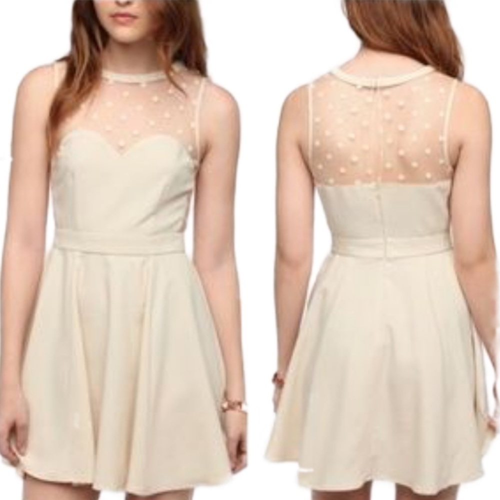 Coincidence + Chance Mesh Yoke Skater Dress